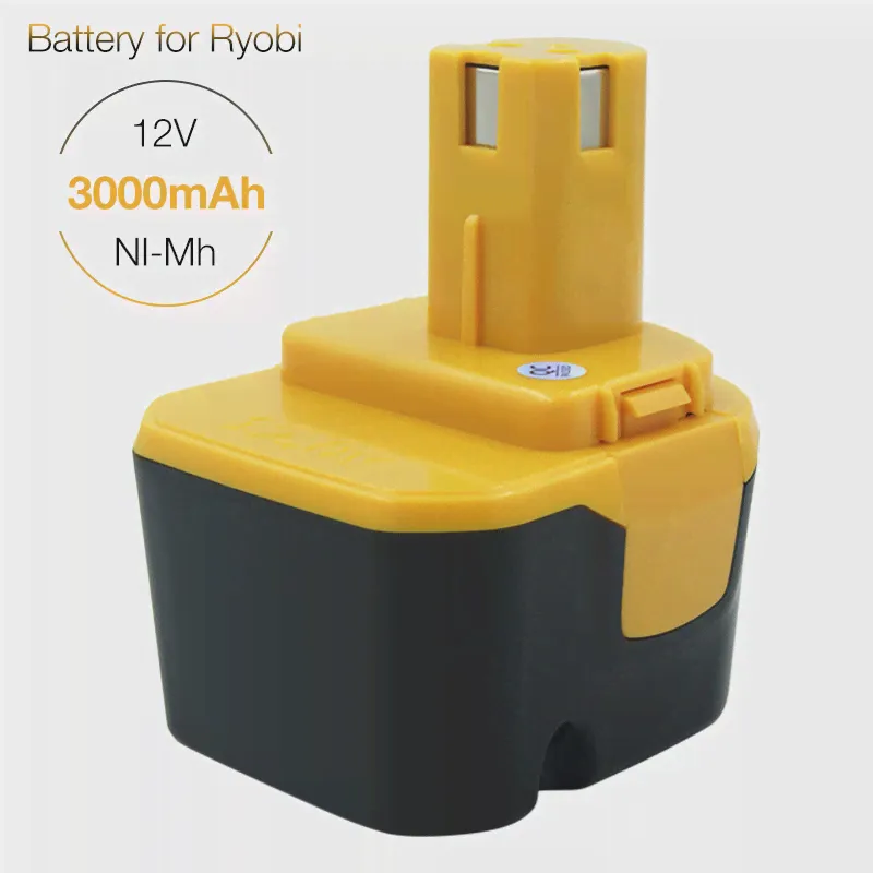 🛍 3000 мАч, 12V сменный никель-металлогидридный аккумулятор Батарея для Ryobi Мощность инструмент Перезаряжаемые Батарея B-1230H B-1222H B-1220F2 B-1203F2 BID1230 TF1100-4