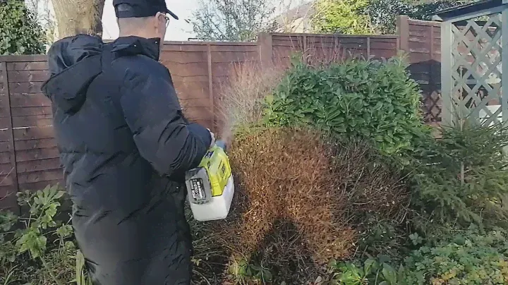 Demonstration of the 18v Ryobi Fogger machine.