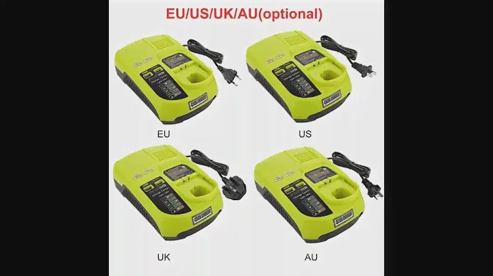 100-260V Universal Battery Charger For Ryobi 12V-18V Li-ion Ni-CD Ni-MH Battery